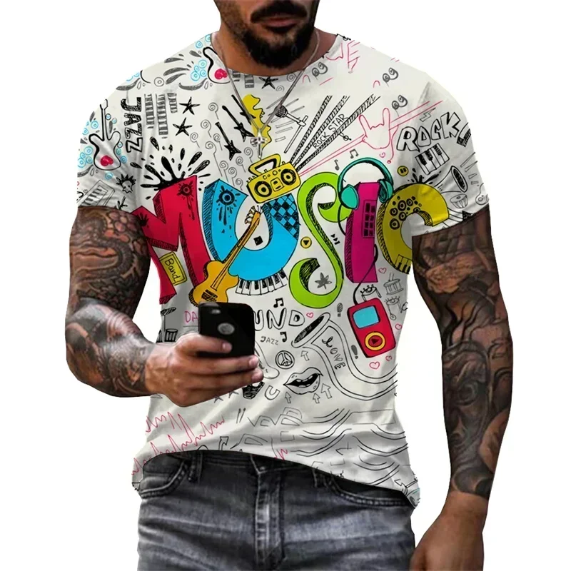 

Fashion DJ T-shirt for Men 3d Printed T-shirt Disco Short Sleeve Summer New Men Party Top Casual T-shirt Hip Hop Harajuku Street