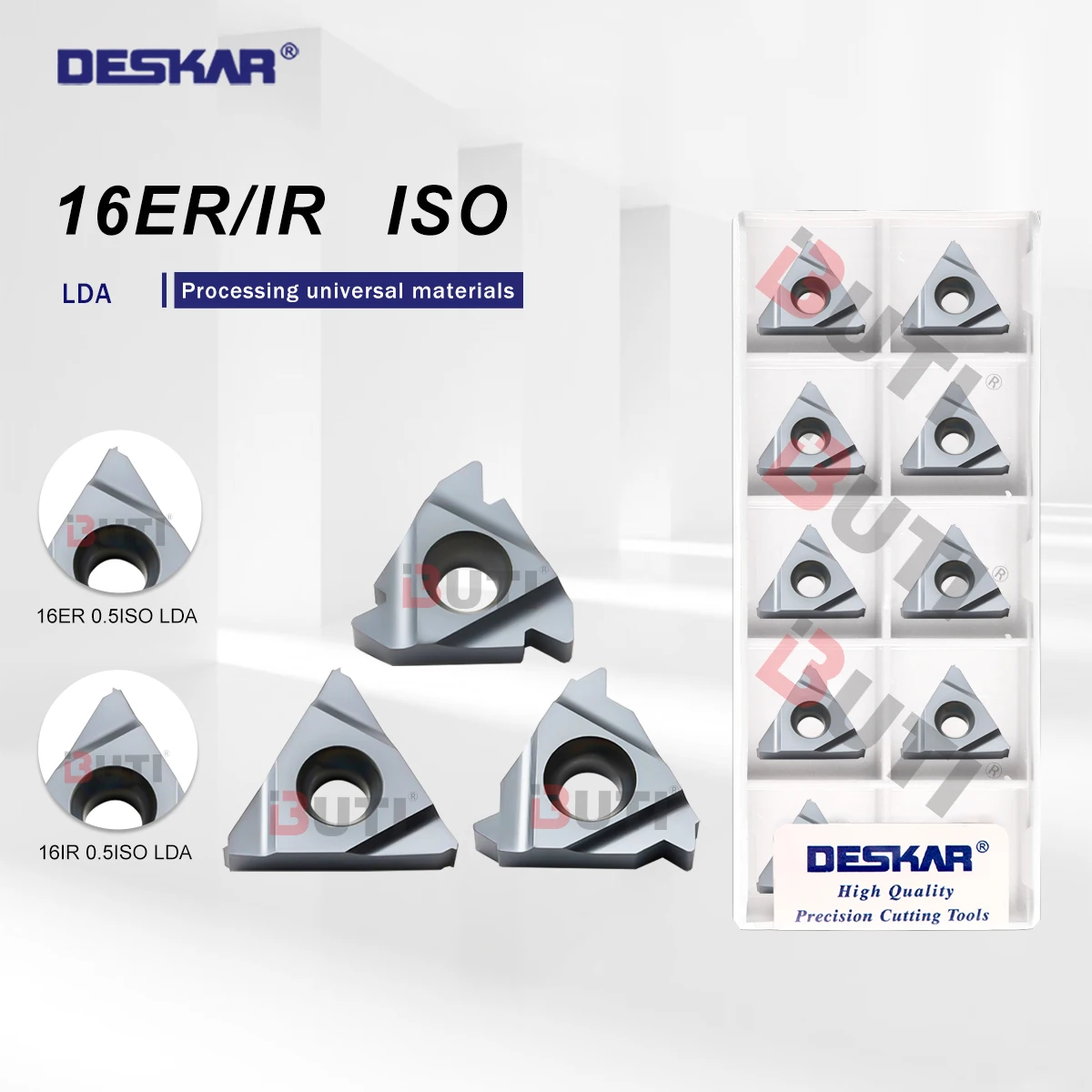 

DESKAR 100% Original 16ER 16IR 0.75 1.5 1.25 2.0 3.0 ISO LDA CNC Lathe Tools Thread Blade ISO Series Tools Processing Universals