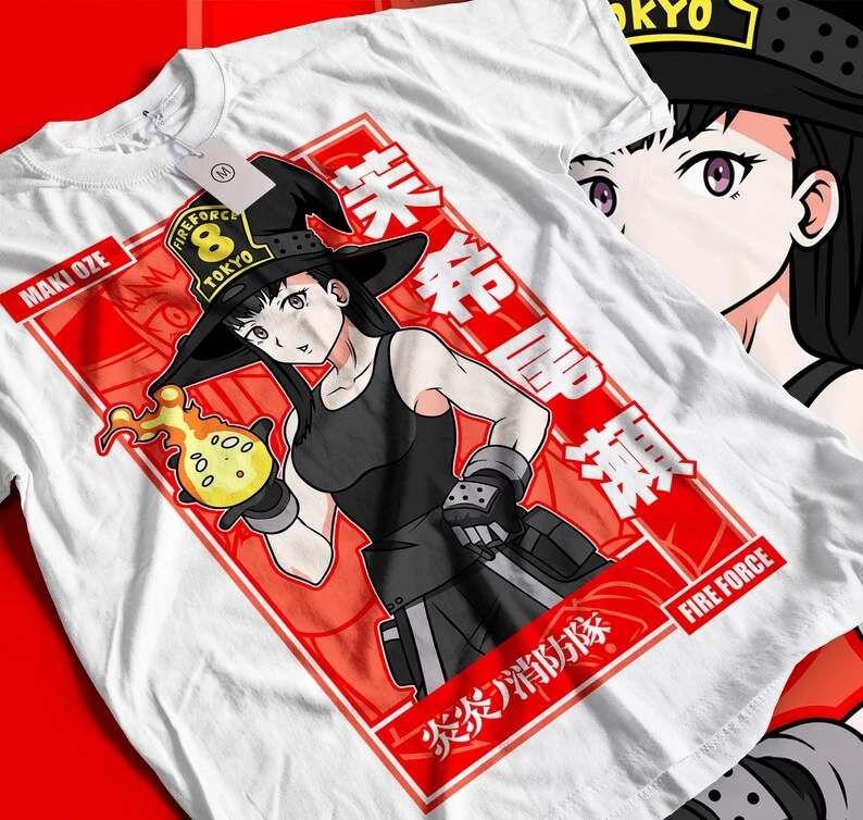 Fire Force Casual T-shirt Oversized Unisex T-shirt Streetwear Trendy Cotton New Model personality Clothes Short Couples soft tee