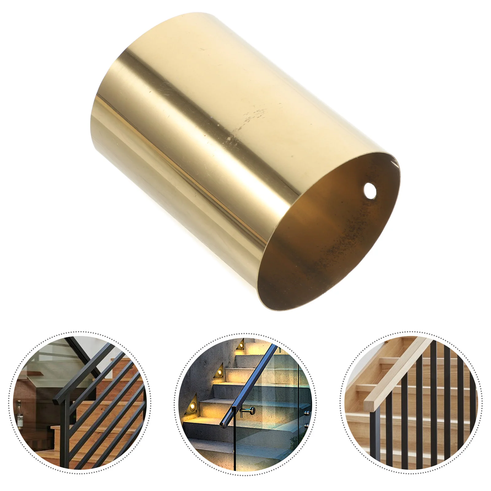 2 Pcs Stair Handrail Accessories Railing End Terminator Stainless Steel Finish Head Closure