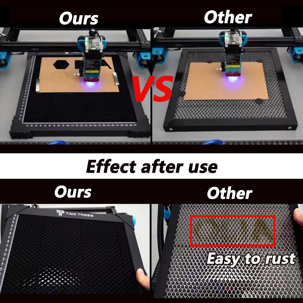 Twotrees Laser Enquipment Parts Honeycomb Working Table For CO2 Cutting Machine/Laser Engraver TTS TS2-10W 80W 500x500x22mm