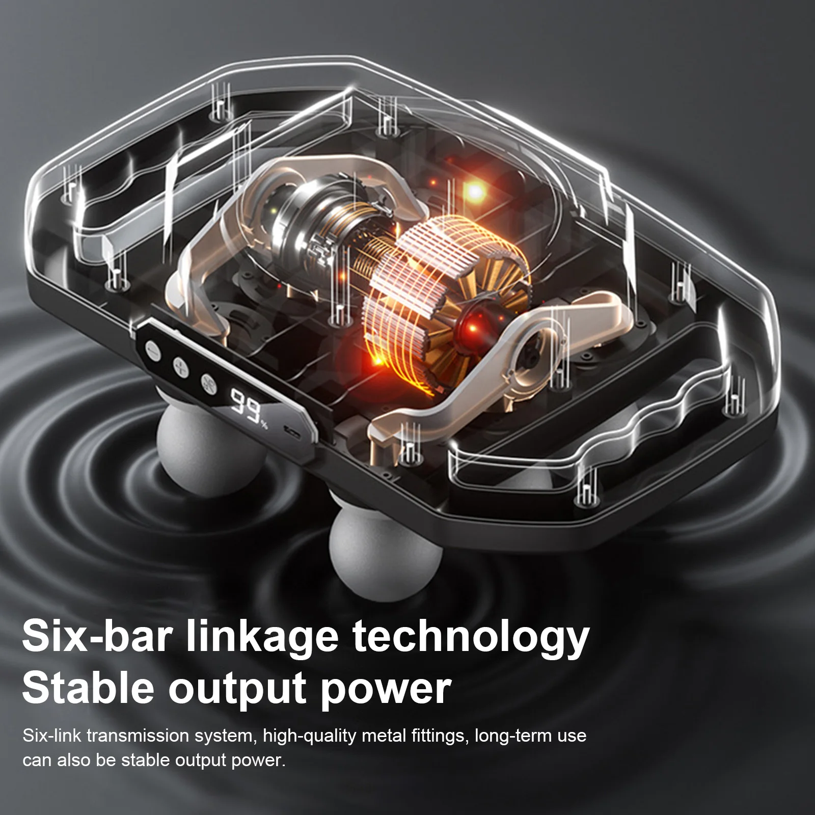 High Frequency Vibration Muscle Massage Gun with 6 Heads