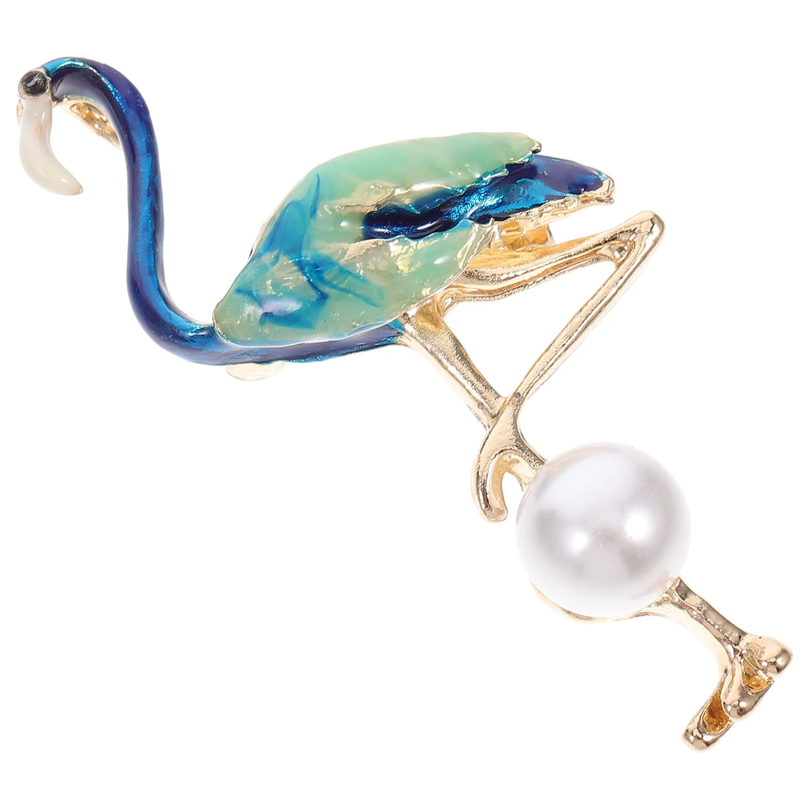 

Decorative Brooch Garlands Flamingo Lapel Pins Jewelry Man Faux Pearl Boutonniere