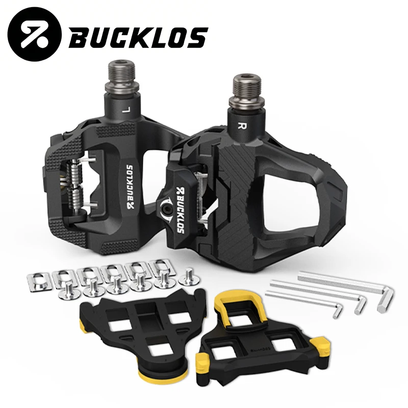 

BUCKLOS Bike Pedals Carbon Fiber Dual Mode Lock Clipless Pedals for SPD SL Road Bicycle Lock Pedals Professional Cycling Parts
