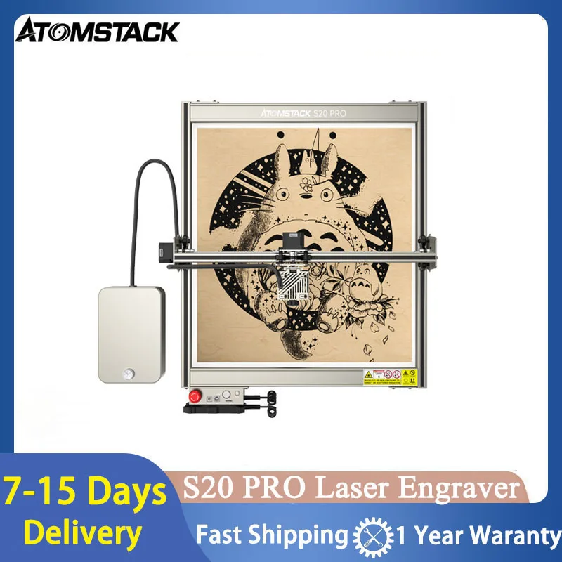 

ATOMSTACK X20/A20 S20 PRO 130W Laser Engraver Cutting Machine 20W Laser Power Support Offline Engraving Built-in Air Assist