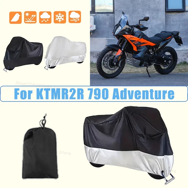 210D Oxford Motorcycle Cover Waterproof All Season UV Protection For KTMR2R 790 Adventure Anti-Tear Windproof Motorbike Cover