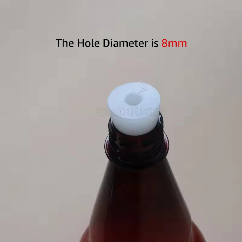 Food Grade Silicone Plug Stopper,Rubber Stopper for Fermentation Barrel Carboy Airlock Valve,Natural Brewing Seal Valve,8mm Hole view 5