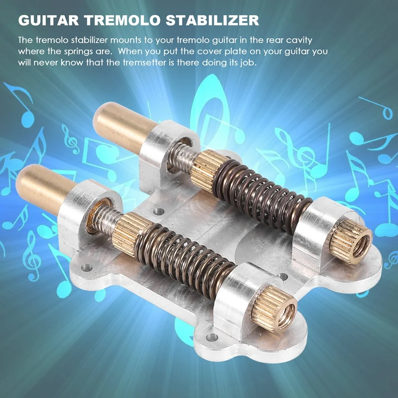 Guitar Brass Double Tremolo Bridge Stabilizer Stopper Stabilizing Device Arming Adjuster Tremsetter ESP Style