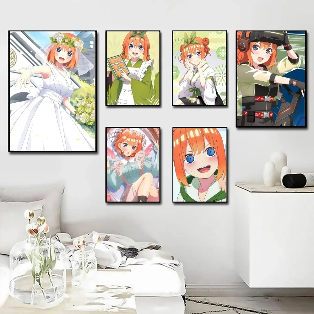 1pc Nakano Yotsuba Animation Five Sisters Poster Poster Art Print Bar Living Room Furniture Decor