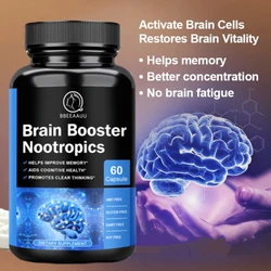 BBEEAAUU 100mg Phosphatidylserine Capsule Brain Booster Nootropics for Brain Health Memory Focus Supplement