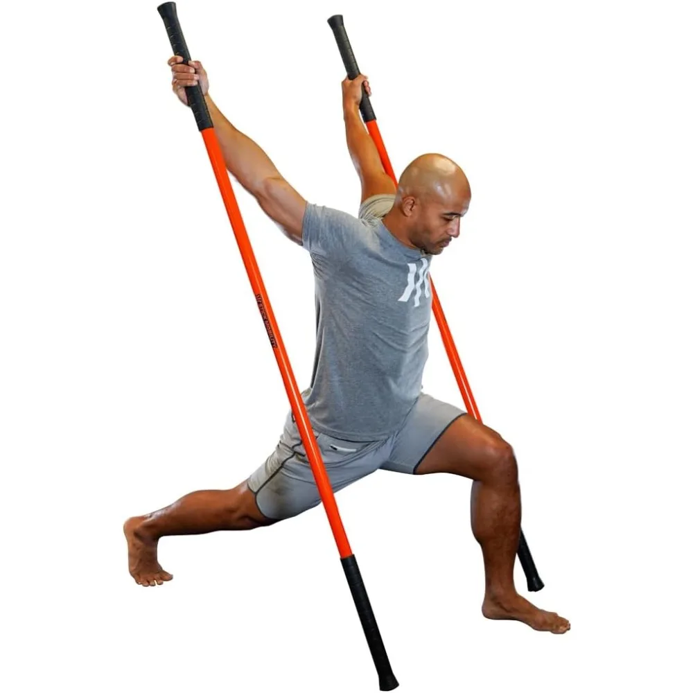 3 in 1 Mobility Training Stick for Active Stretching Flexibility Strength Exercise Gym Yoga Golf Running Pickleball Fitness