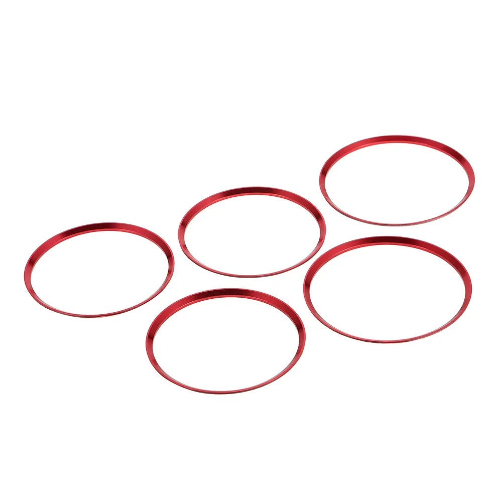 5pcs Air Vent Outlet Ring Cover Decoration Trim, Dedicated to Mercedes Benz A-Class B-Class CLA GLA Red