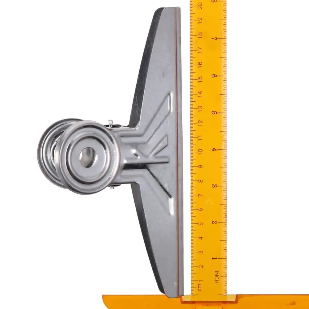 2 PCS Bulldog Clips, 20cm Jumbo Stainless Steel Bull Binder Paper Clip Clamps for Office (Sliver)