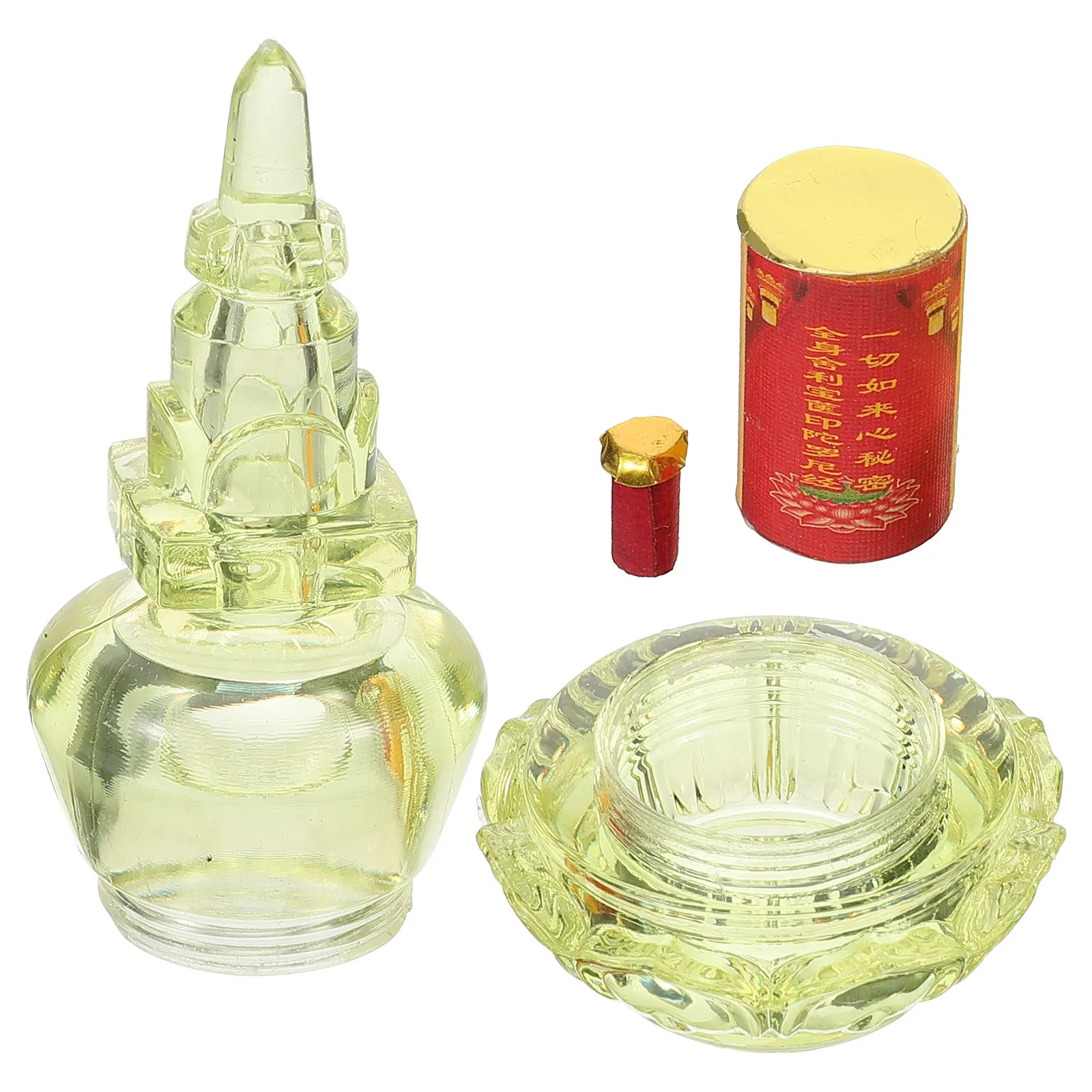 الاكريليك البوذية معبد ديكور براعة مفصلة سطح المكتب عرض برج تمثال المنزل مكتب استخدام البوذية عرض معبد #4