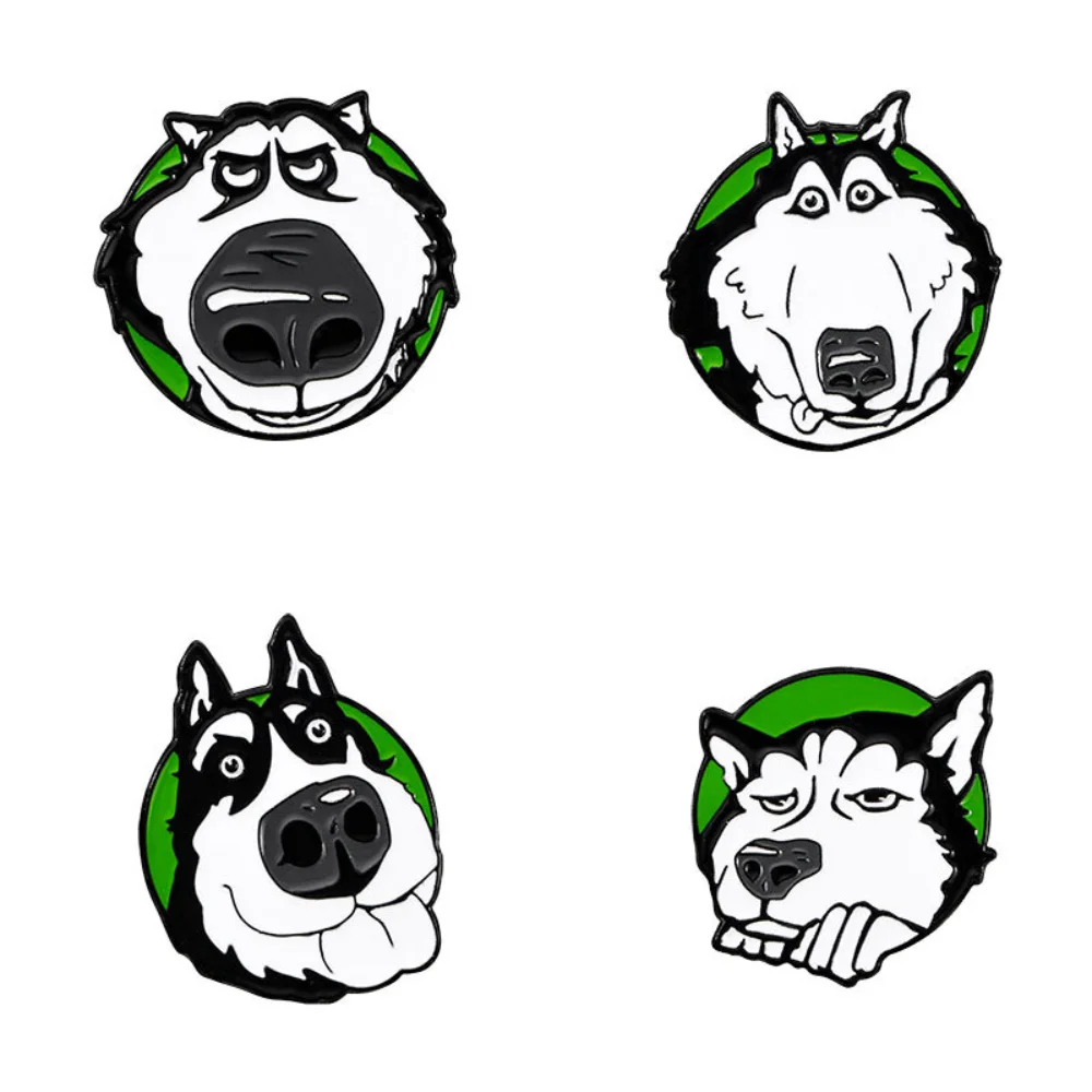 Who Can Refuse Cheap and Cute Husky Brooch Funny Husky Badge Weld Mental State of The Hook Repair Onto Package