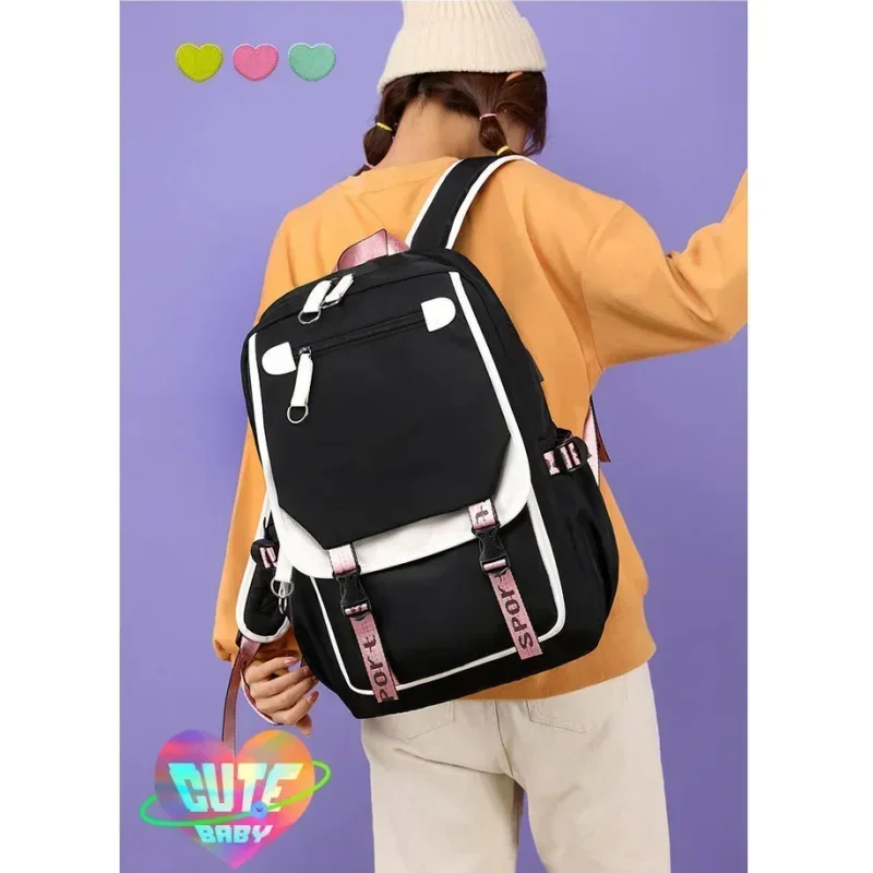 Kamado Nezuko tas ransel Cosplay Anime, tas ransel sekolah pelajar uniseks, tas buku kartun, tas punggung Laptop, tas luar ruangan