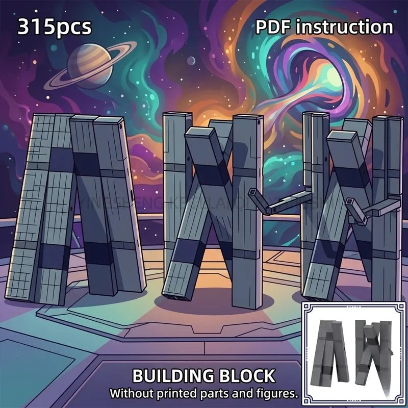 

Сборная модель-меха: научно-фантастический геометрический космический робот 3-в-1 из строительных блоков, декор для офисного стола, игрушка для взрослых