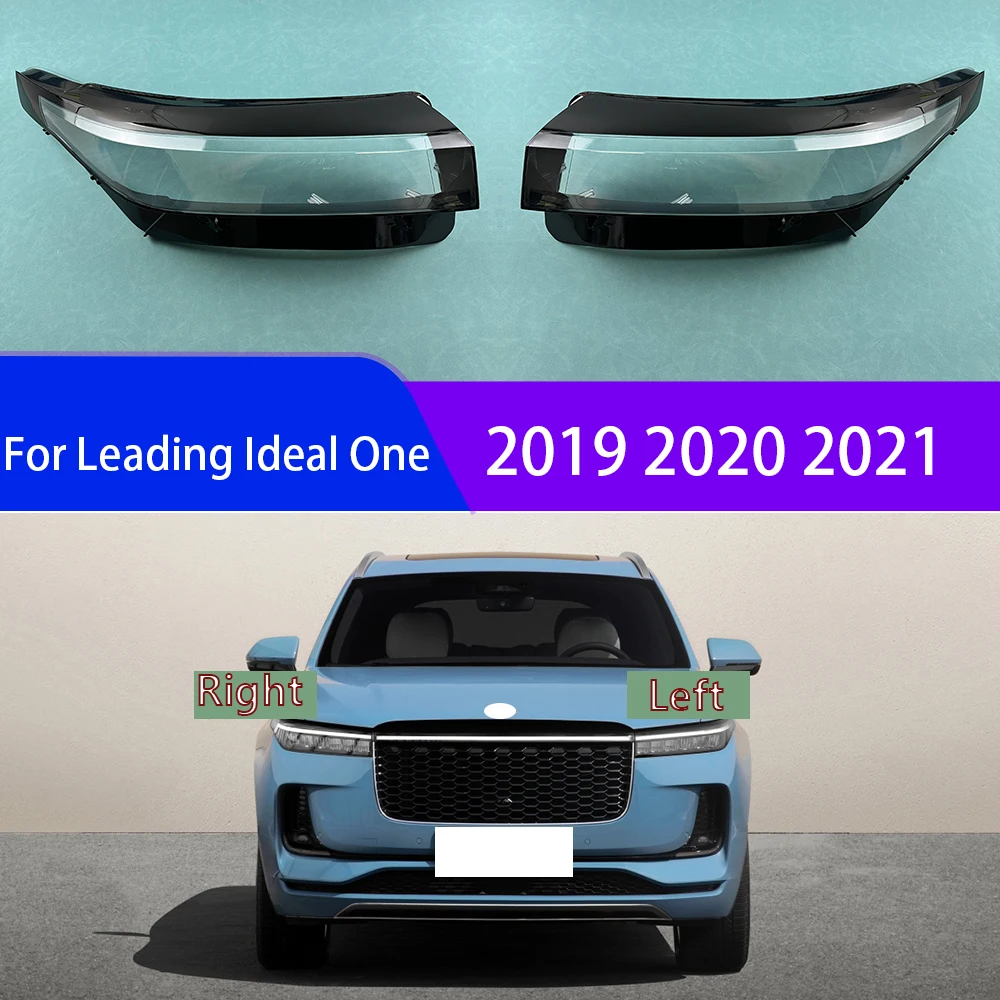 

For Leading Ideal One 2019 2020 2021 Car Front Headlight Headlamps Transparent Lampshade Lamp Shell Case