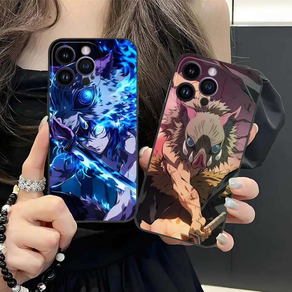 

Demon Slayer Inosuke Cell Phone Case for iPhone 16 15 14 13 12 11 X XR XS 8 7 Pro Max Plus Mini Colour Protective Pretty Luxury
