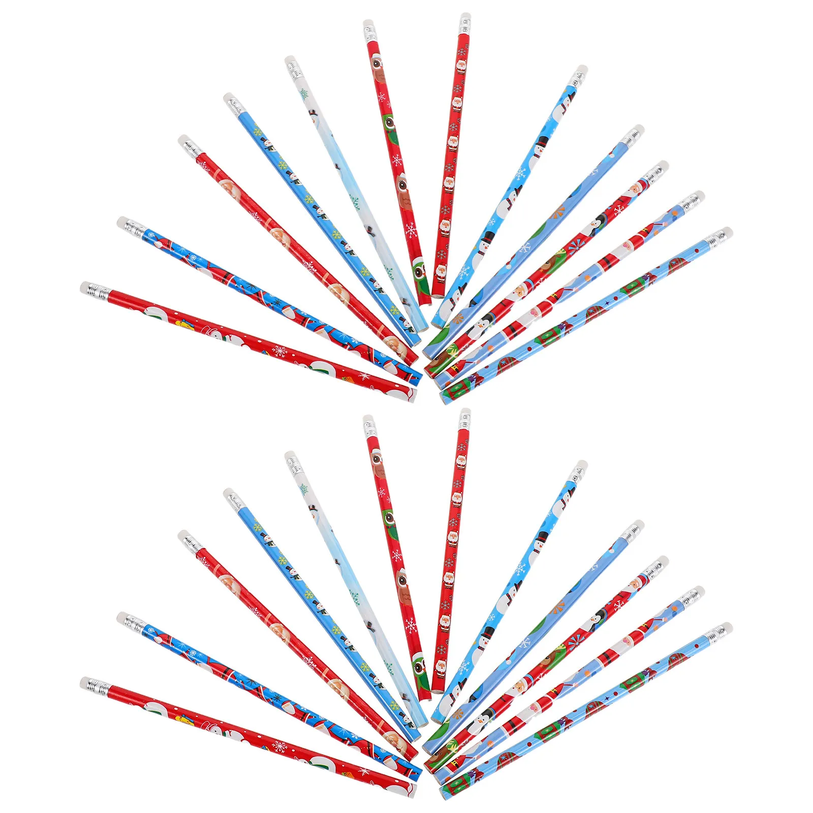 288 Pcs Colored Pencils for Christmas School Party Favors Office Supplies Gifts Pattern Adorable Cartoon Wood Cute
