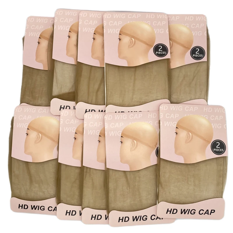 

Wholesale 20 Pcs HD Thin Wig Cap - Transparent and Invisible - Sheer Wig Cap for HD Wigs - Wig Accessories