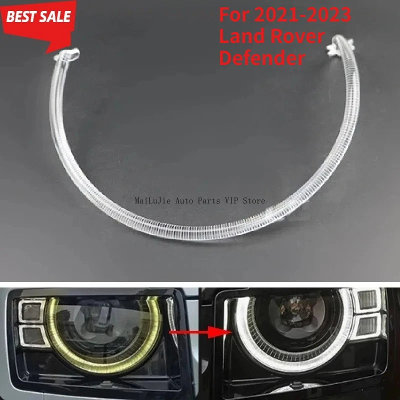For 2021-2023 Land Rover Defender DRL Light guide plate Light guide tube Headlight Daytime Running Light Guide Angel Eye