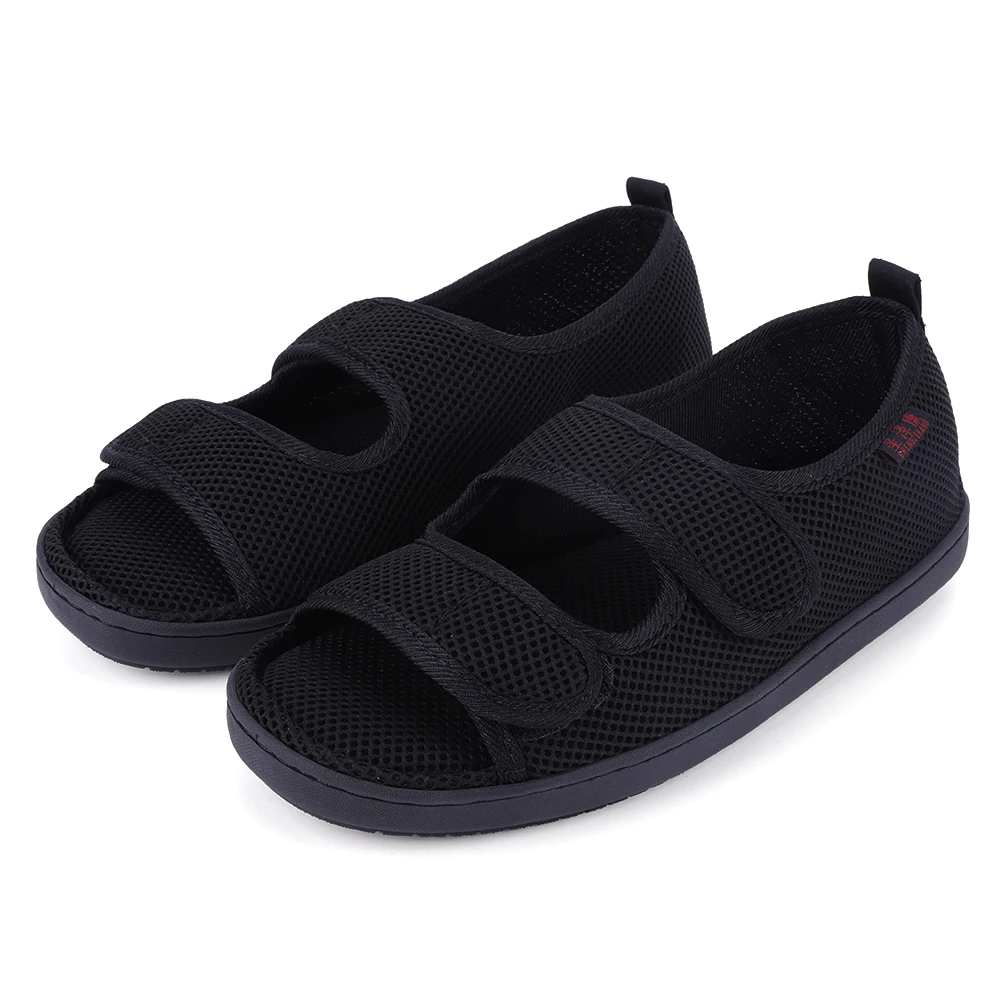 

Diabetic Sandals Adjustable Hook & Loop Wide Feet Swollen Shoes Soft Elderly Sandals for Elderly Swelling Sensitive Feet