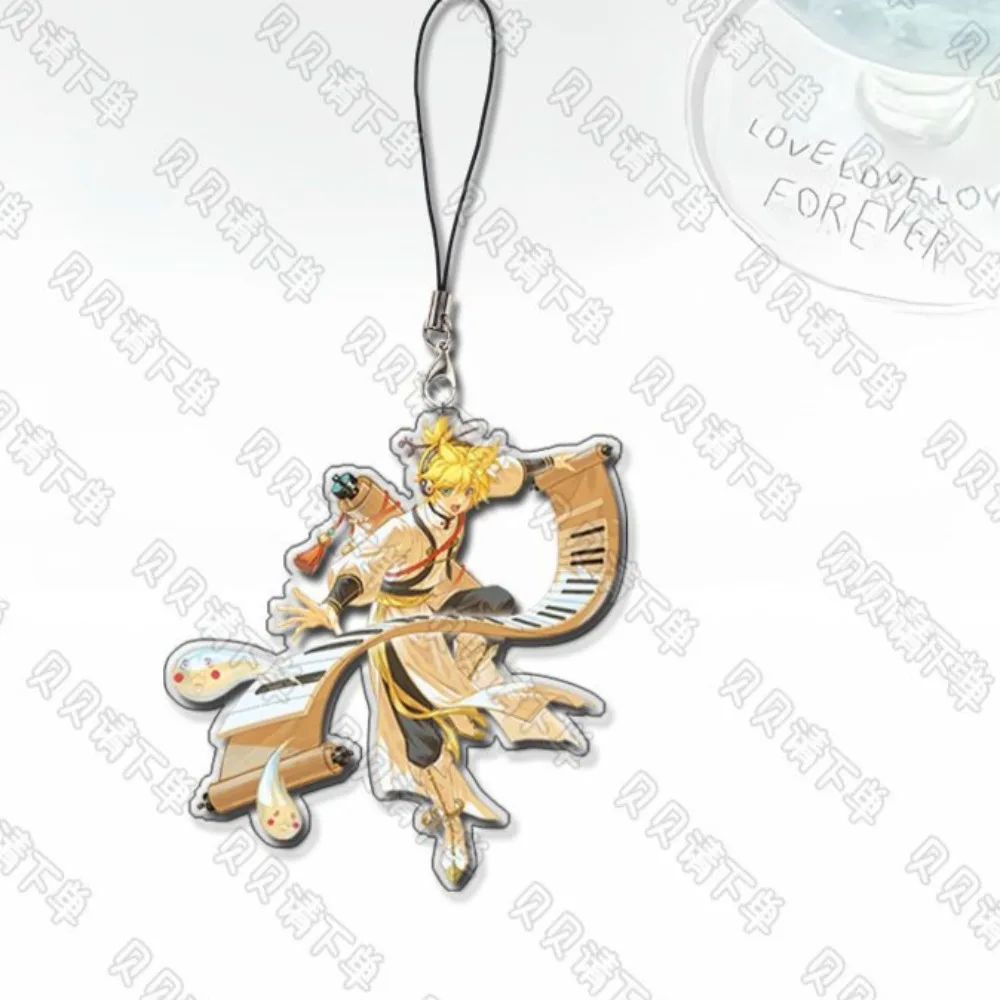 Piapro Characters Phone Chain Kagamine Len Hatsune Miku Anime Peripheral Cartoon Q Version Mobile Phone Pendant A Bag Pendant