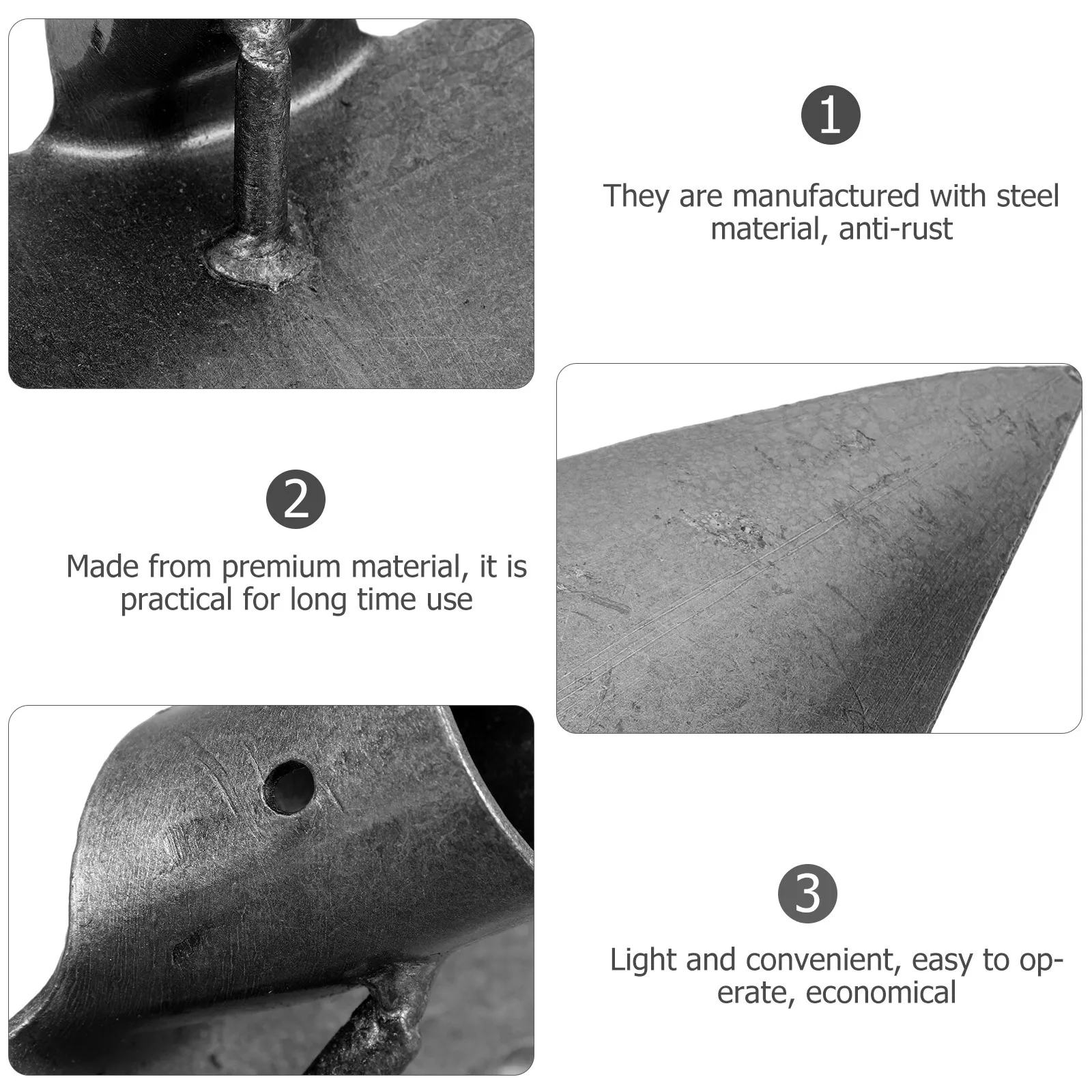 

1Pcs Steel Garden Hoe Head Triangle Multifunction Digging Farming Tool Durable Weeding Tool Hoe Head Plowing Supply