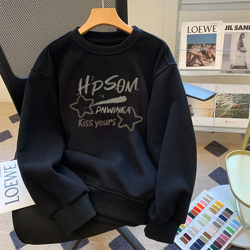 

Fashion trend European and American style pullover sweater women's spring and autumn 2024 new loose large size top coat