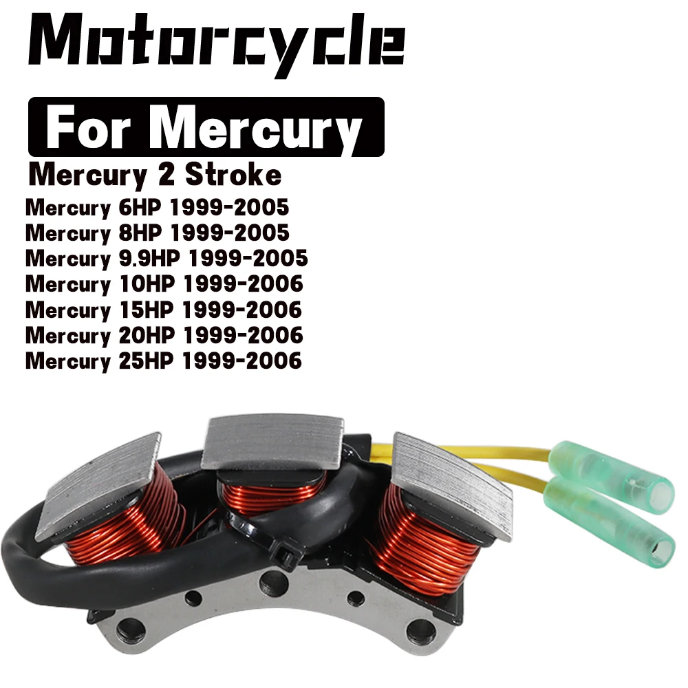 Stator Ignition Coil For Mercury 2 Stroke 6HP 8HP 9.9HP 10HP 15HP 20HP 25HP 86704T11