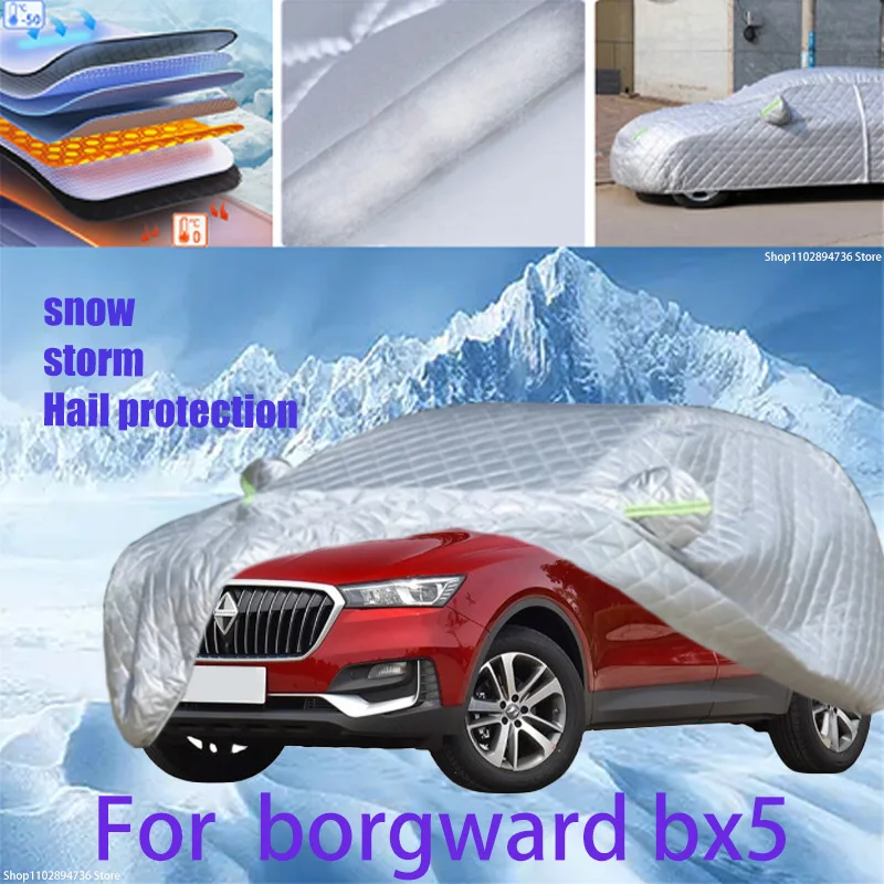 

For borgward bx5 Outdoor Cotton Thickened Awning For Car Anti Hail Protection Snow Covers Sunshade Waterproof Dustproof