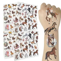 Cowgirl Horse Derby Temporary Tattoos Birthday Party Decorations Stickers Racing Pink Wild Horse Rodeo Cowboy School Prizes