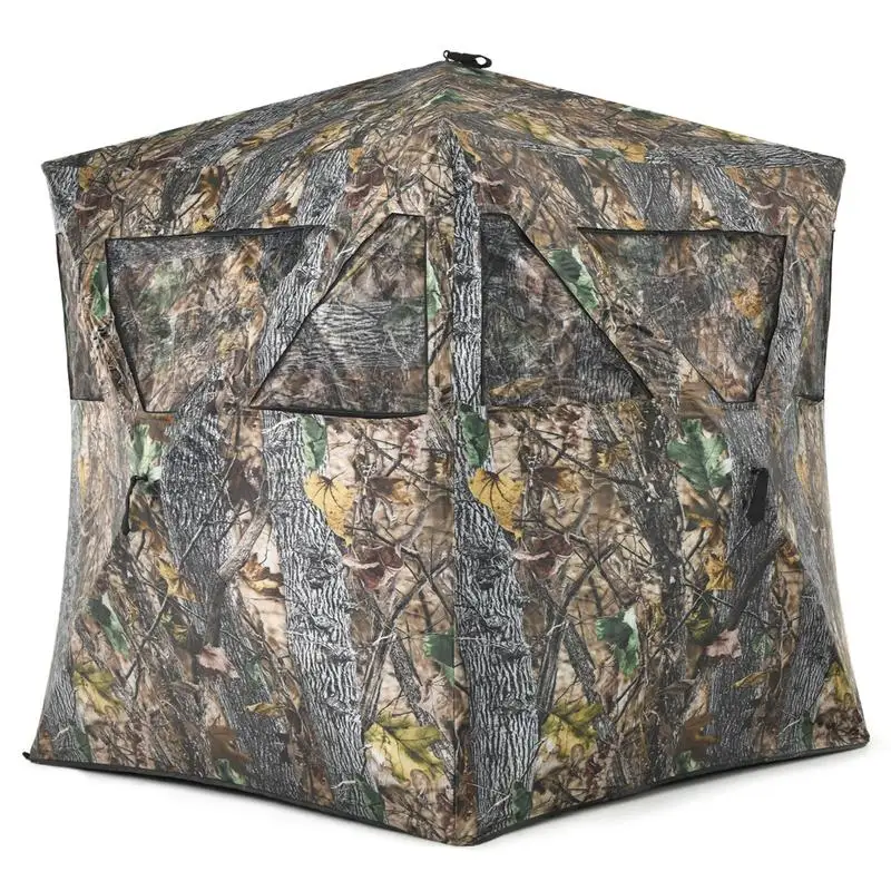 Portable Hunting Blind with Ground Stakes and Tie-Downs for Deer and Antelope, Outdoor Concealment Shelter for Field Hunting view 7