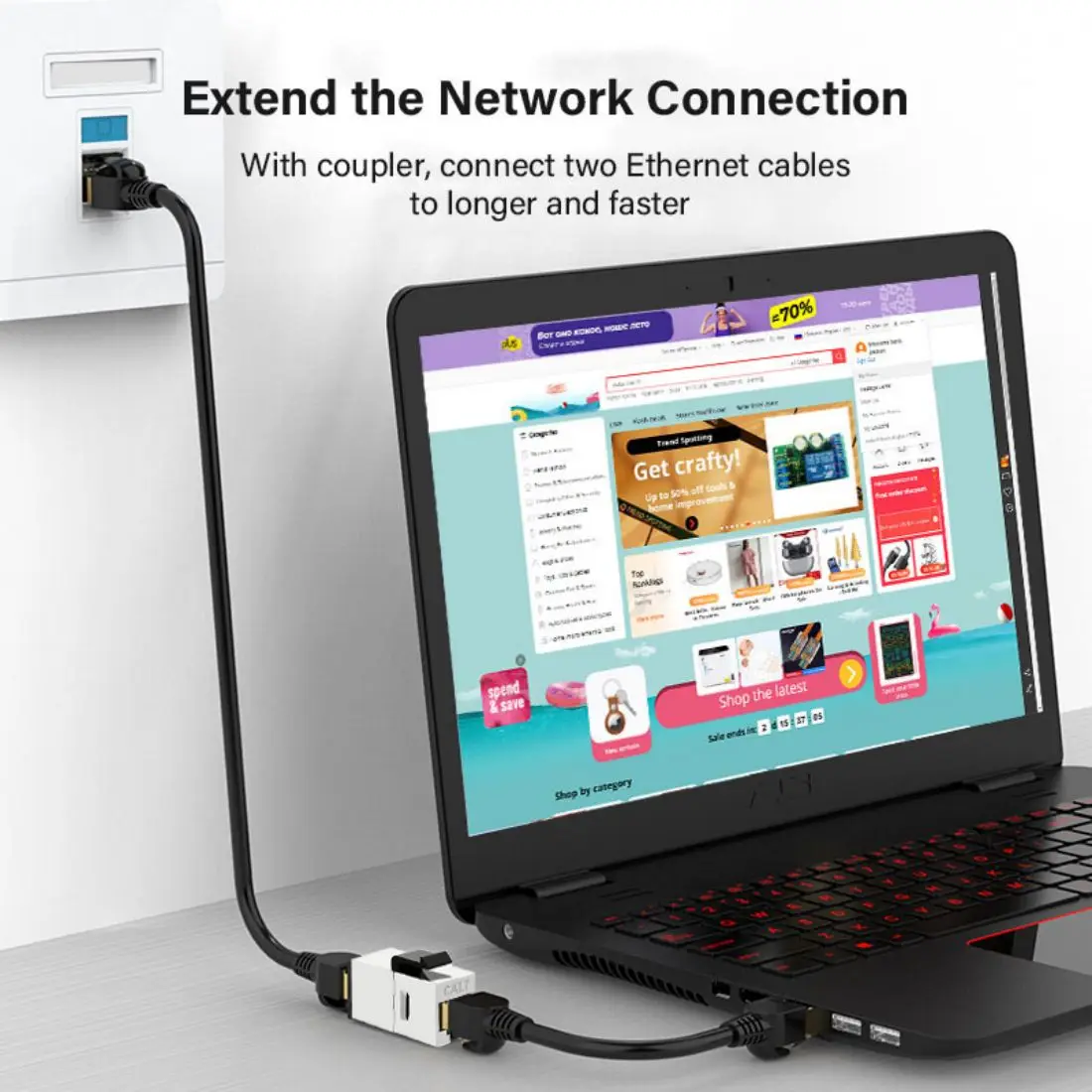 Chenyang 10Gbps Cat7 Rj45 Vrouwelijk Naar Vrouwelijk Ethernet Afgeschermde Keystone Insert Socket Module Coupler Adapte