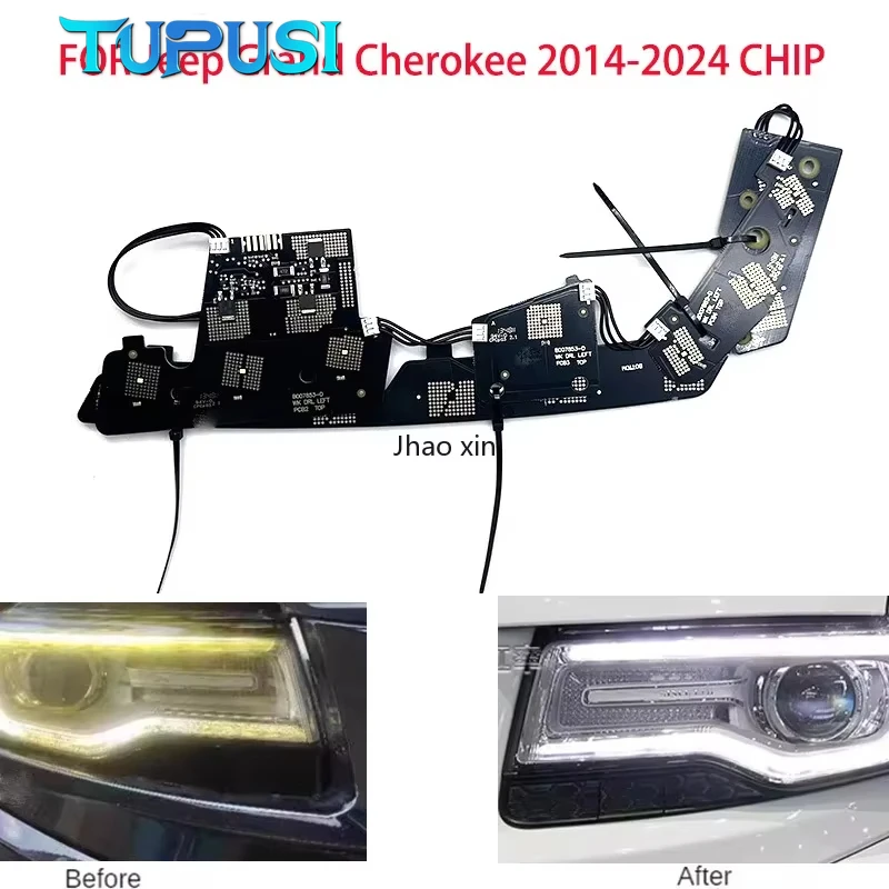 White Lightsource DRL Boards for Jeep Grand Cherokee 2014-2024 Car Headlights Daytime Running Light Repair Accessory