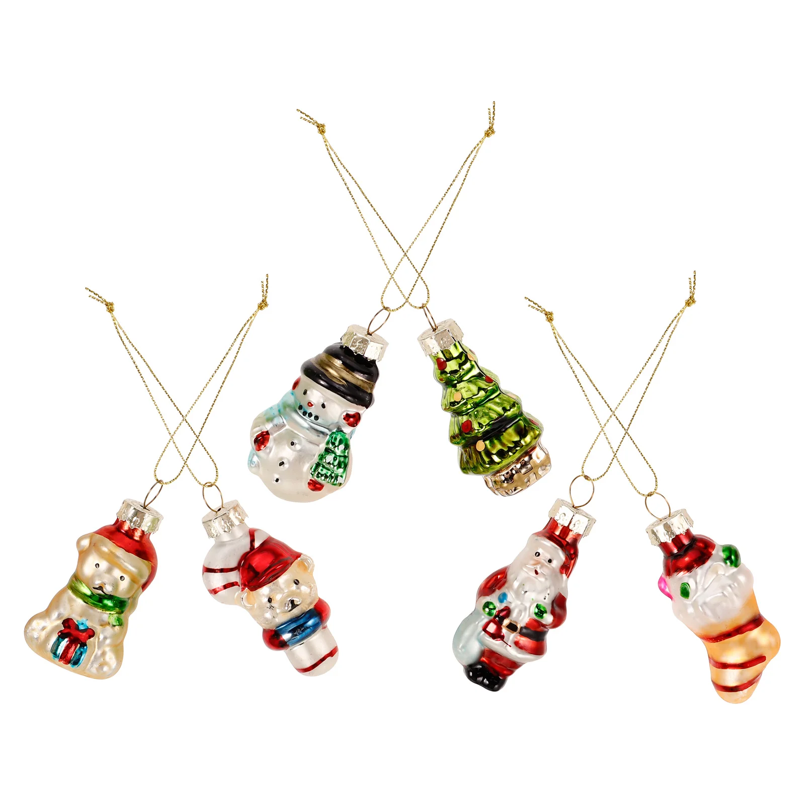 

6Pcs Christmas Tree Hanging Ornaments Reusable Xmas Pendants Xmas Tree Decorations Christmas Party Props Party Props