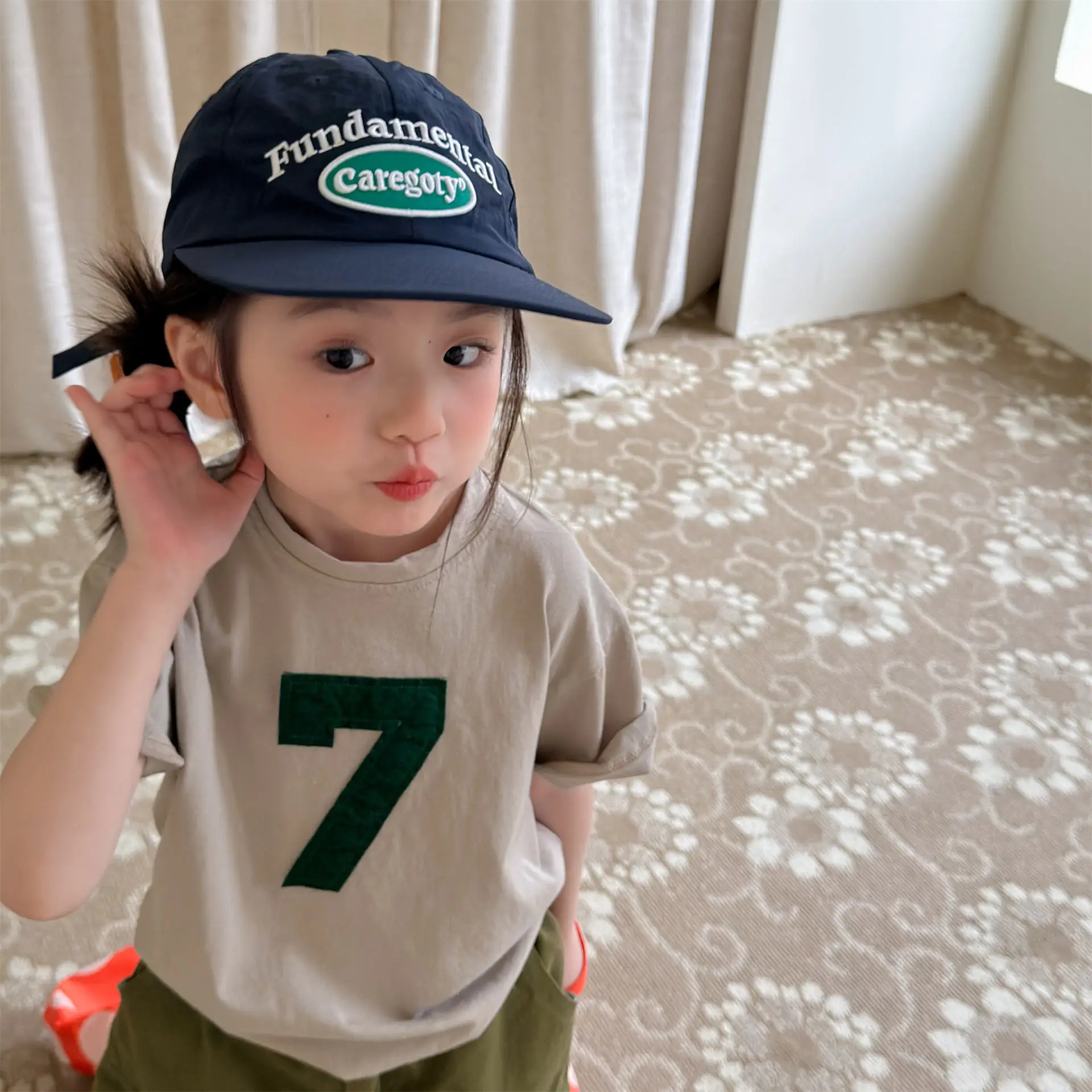 

2026 Summer New Children Short Sleeve T Shirts Cotton Boys Girls Letter Print Tee Baby Loose O-neck Tops Kids Clothes