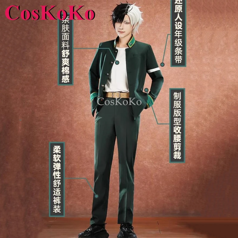 CosKoKo Haruka Sakura/Hayato Suo Cosplay Anime Wind Breaker Costume Fashion High School Uniform Halloween Role Play Clothing New