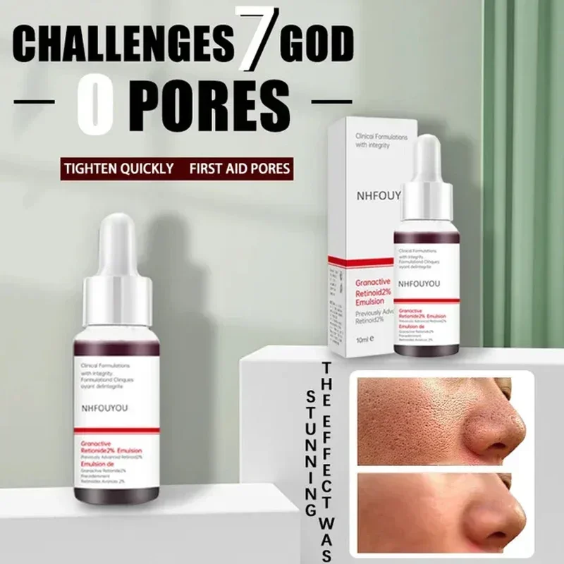 Ácido Lactobionico Poro Shrink Face Serum, Ácido hialurônico, Hidratante, Nutrir, Poros Suaves, Essência de Reparação, Firme, Cosméticos coreanos