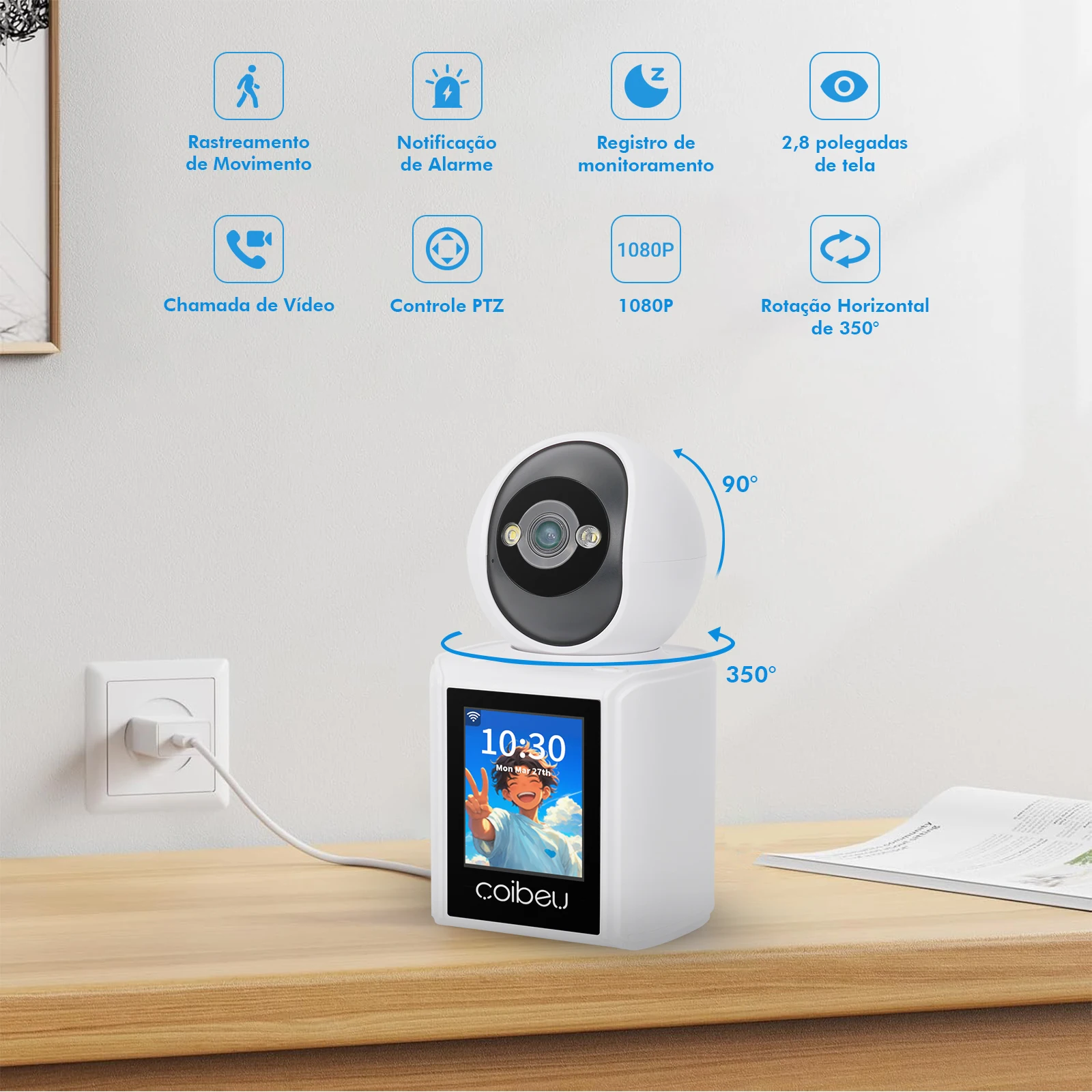tuya、wifi-セキュリティカメラ、ナイトビジョン、wifi-セキュリティカメラ、モニター、ウェブカメラ、セキュリティカメラ、coibeu
