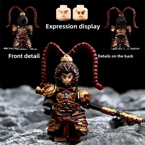 Monkey King Figure -- Qitian Dasheng--Children's small particle assembly building block toy
