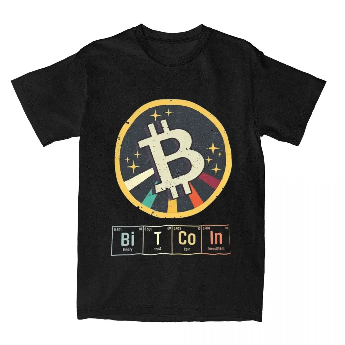 Men's BTC Crypto Bitcoin T Shirts Cryptocurrency 100% Cotton Clothes Leisure Short Sleeve Crew Neck Tee Shirt Plus Size T-shirt