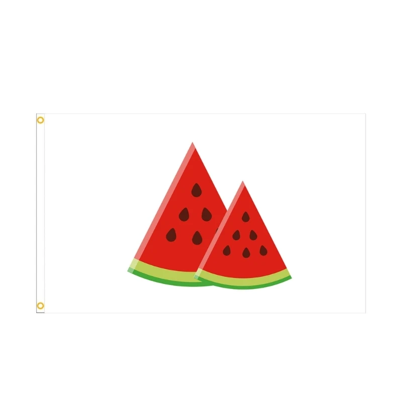 Durable Watermelon Quality Outdoor Fruit Decoration with Strong Metal Grommets Fade Resistance Outdoor Flags