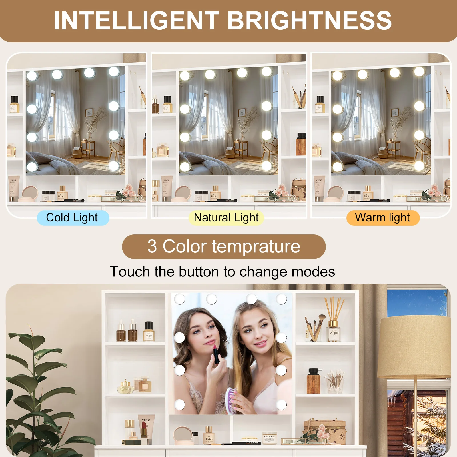 Vanity bureauset met LED-verli - Office Furniture Now recensie en prijs