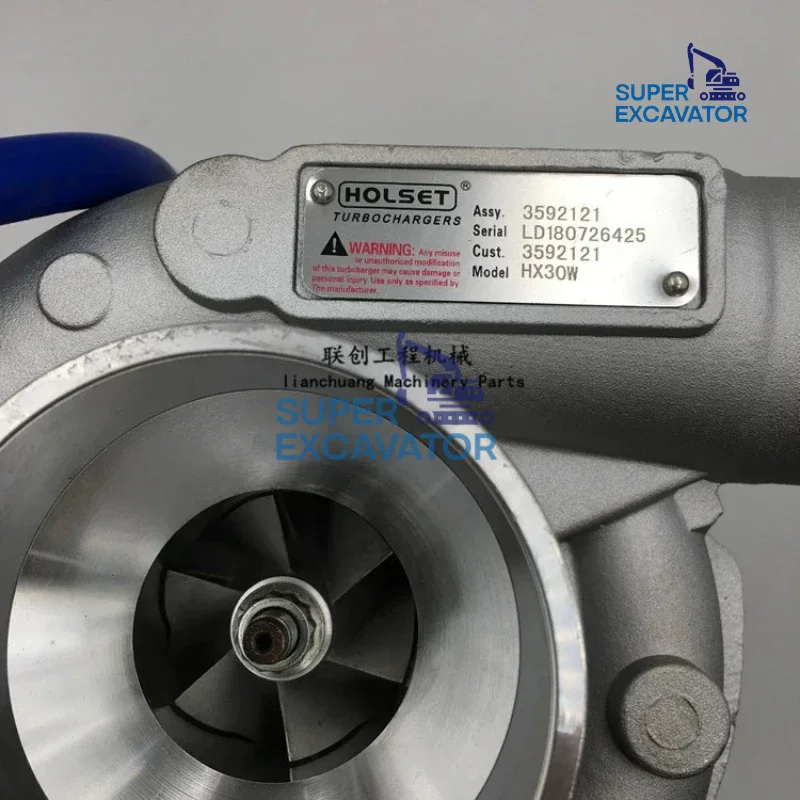 For Hyundai R130W-5 Turbocharger Engine super charger HX30W 3592121 Excavator Parts