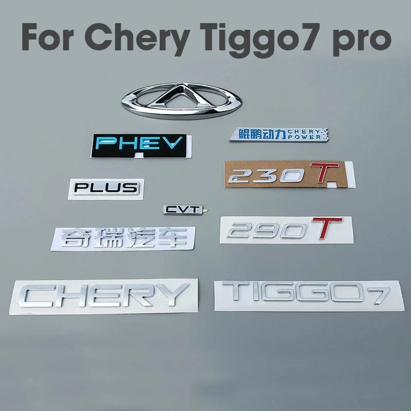 3D ABS Car Letters Logo SPORT Emblem Trunk Badge Decal For Chery For Chery Tiggo7 pro PLUS 2022 2023 2024 Sticker Accessories