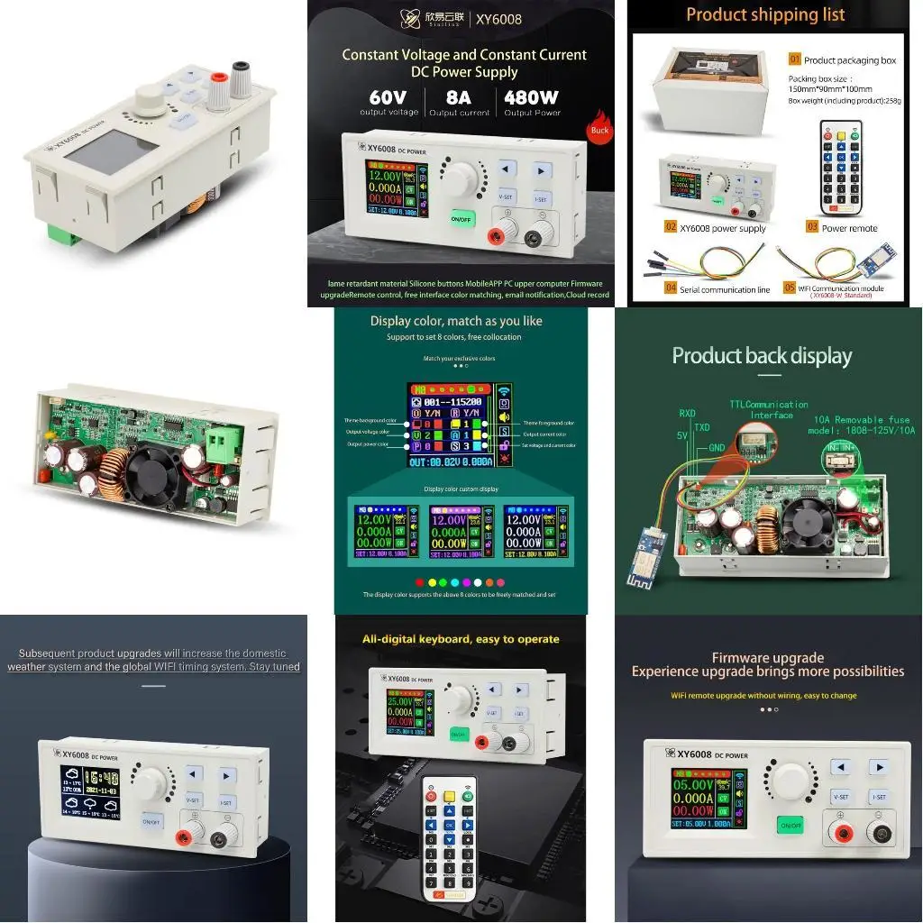 

652F Adjustable for Power Supply 0-60V 0-8A LED Digital Power Supply Regulator