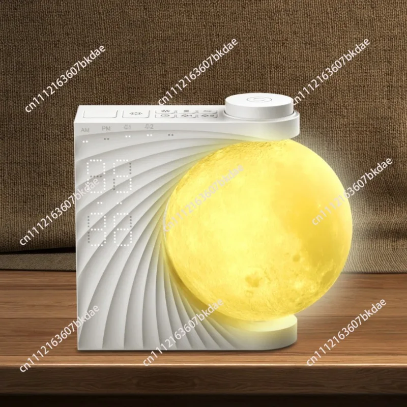 A20Q‑Sunrise Alarm Clock, Moon Night Light Wake‑Up Light For Bedrooms, White Noise Sound Machine For Kids And Teens