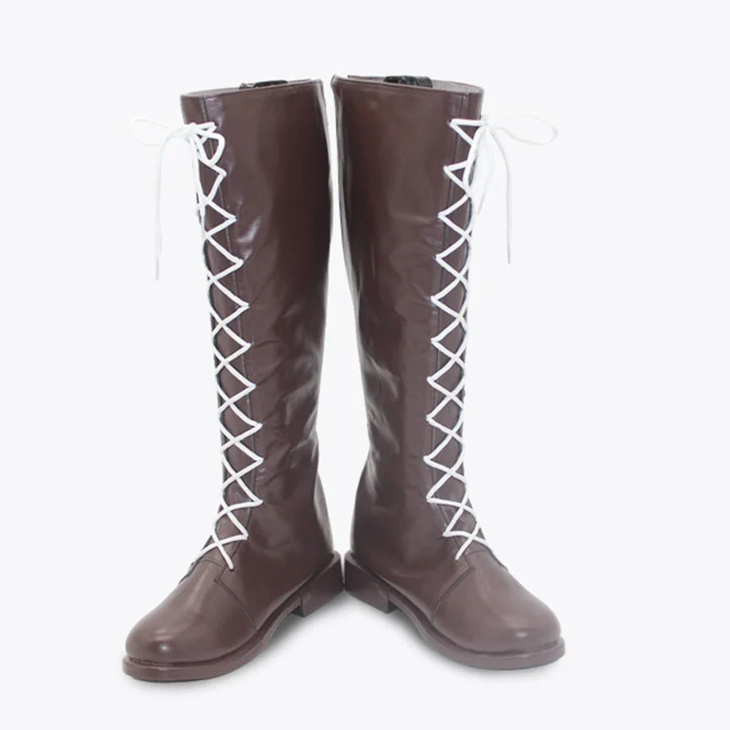 Anime Frieren's Friend Stark Cosplay Shoes Brown Boots Custom Made Men Women Halloween Carnival Party Role Play Shoes